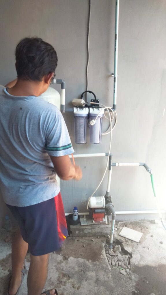 pemasangan pompa air